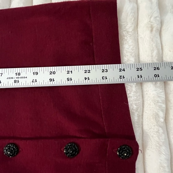 Talbots 100% Pure Merino Wool Button Front Cardigan Sweater Oxblood Size LP - Picture 14 of 14